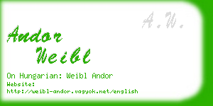 andor weibl business card